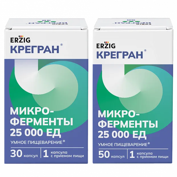 картинка КРЕГРАН<sup>®</sup> МИКРОФЕРМЕНТЫ 25000ЕД